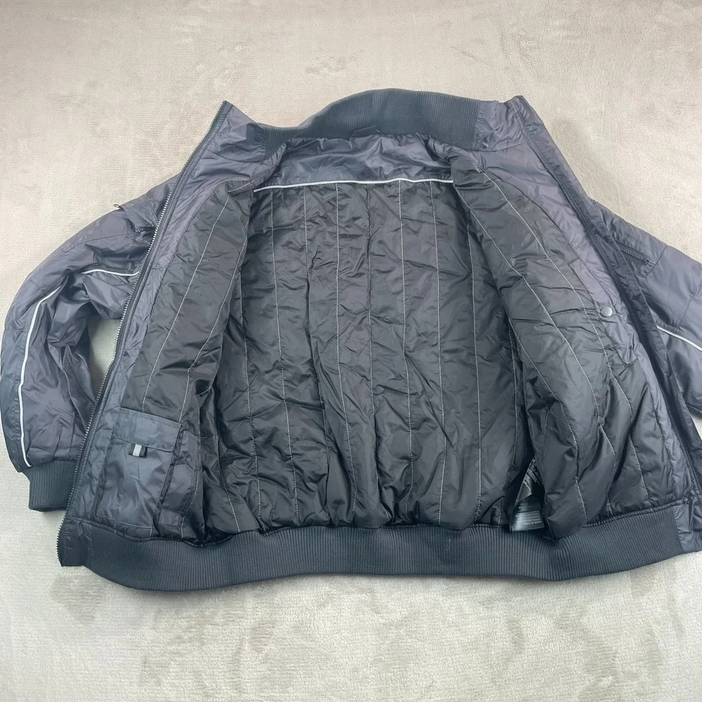 Mercedes Benz Drivers Bomber‎ Jacket Men XL Dark Grey Full Zip Logo NWT $395